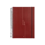 Galery – Agenda encadernada liderpapel olbia a5 2025 dia pagina cor vermelho papel 60 gr0