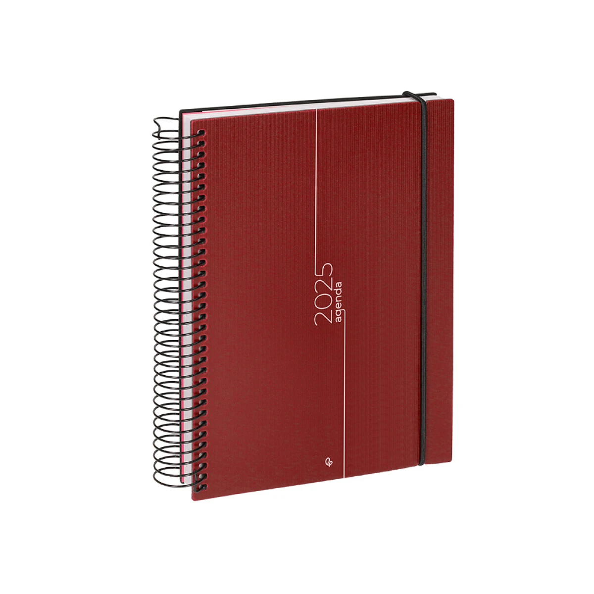 Galery – Agenda encadernada liderpapel olbia a5 2025 dia pagina cor vermelho papel 60 gr0