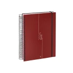 Galery – Agenda encadernada liderpapel olbia a5 2025 dia pagina cor vermelho papel 60 gr0