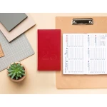 Galery – Agenda encadernada liderpapel creta 8×15 2025 semana vista cor rosa bougainville papel 70 gr0