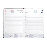 Galery – Agenda encadernada liderpapel saria a5 2025 dia pagina cor preto papel 70 gr0