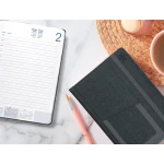 Galery – Agenda encadernada liderpapel saria a5 2025 dia pagina cor preto papel 70 gr0