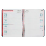 Galery – Agenda encadernada antartik bold a6+ 2025 semana vista cor azul papel 80 gr0