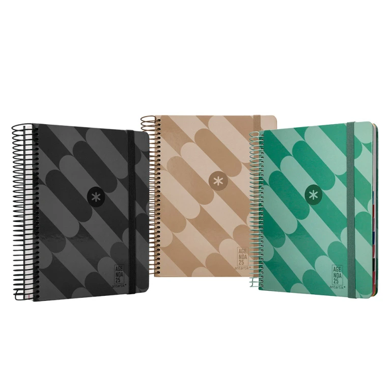 Thumbnail-Agenda encadernada antartik pattern a5+ 2025 dia pagina papel de 80 gr – 8 unidades