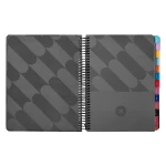 Galery – Agenda encadernada antartik pattern a5+ 2025 dia pagina cor preto papel 80 gr0