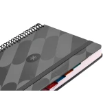 Galery – Agenda encadernada antartik pattern a5+ 2025 dia pagina cor preto papel 80 gr0