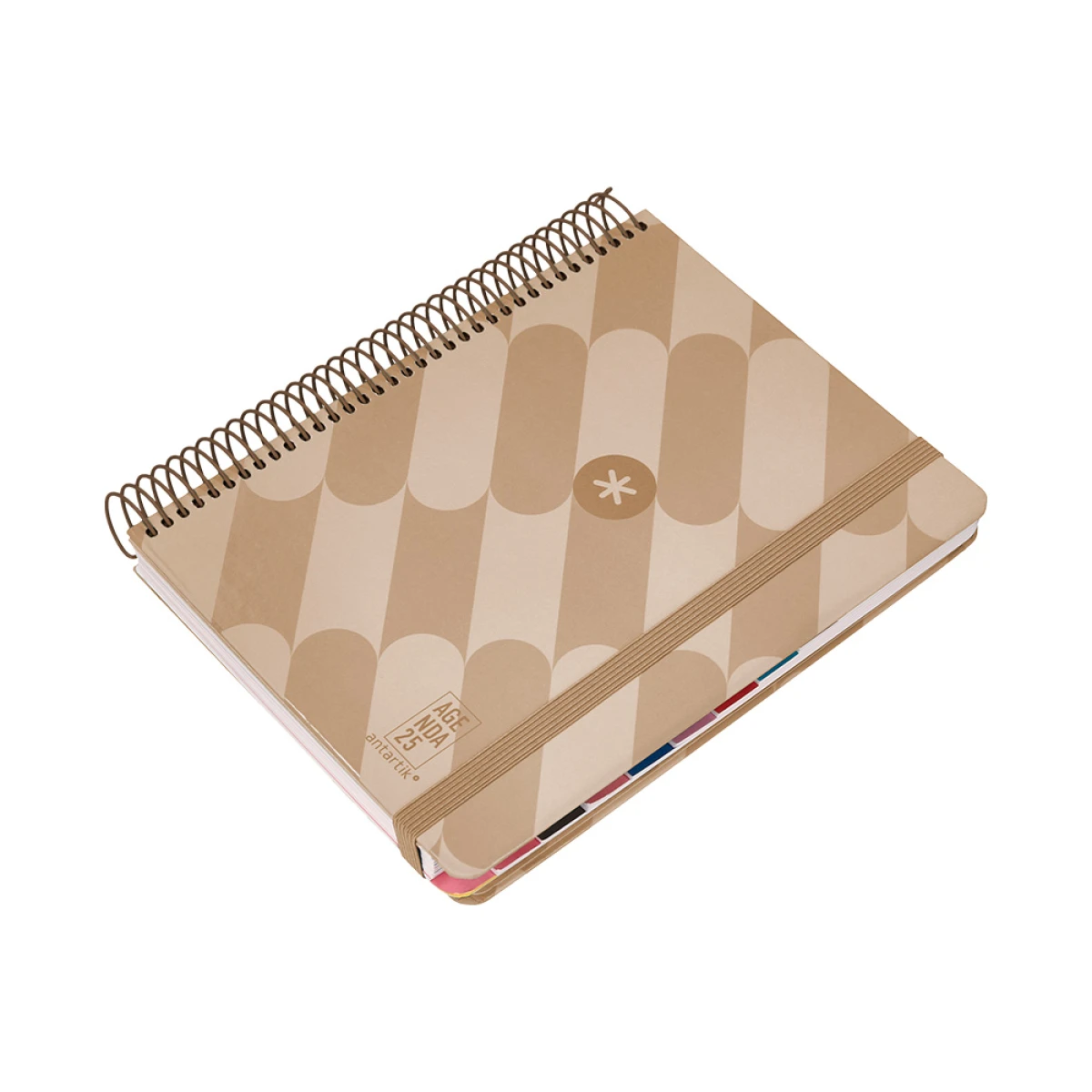 Galery – Agenda encadernada antartik pattern a5+ 2025 dia pagina cor rosa nude papel 80 gr0