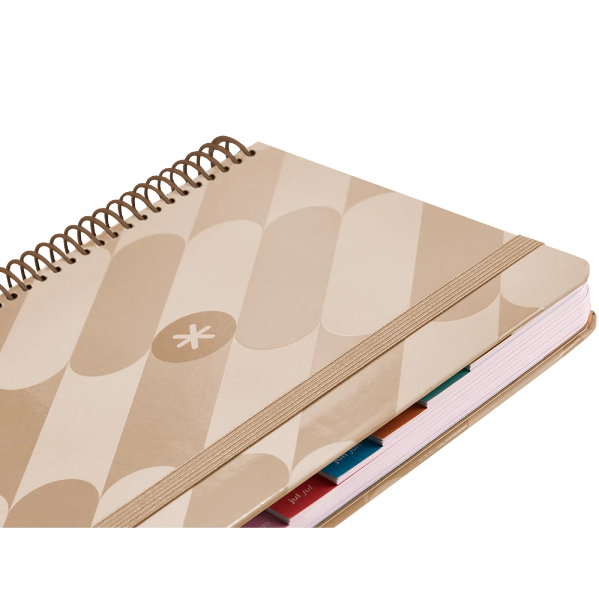 Galery – Agenda encadernada antartik pattern a5+ 2025 dia pagina cor rosa nude papel 80 gr0