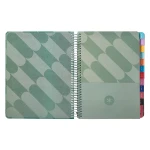 Galery – Agenda encadernada antartik pattern a5+ 2025 dia pagina cor verde papel 80 gr0