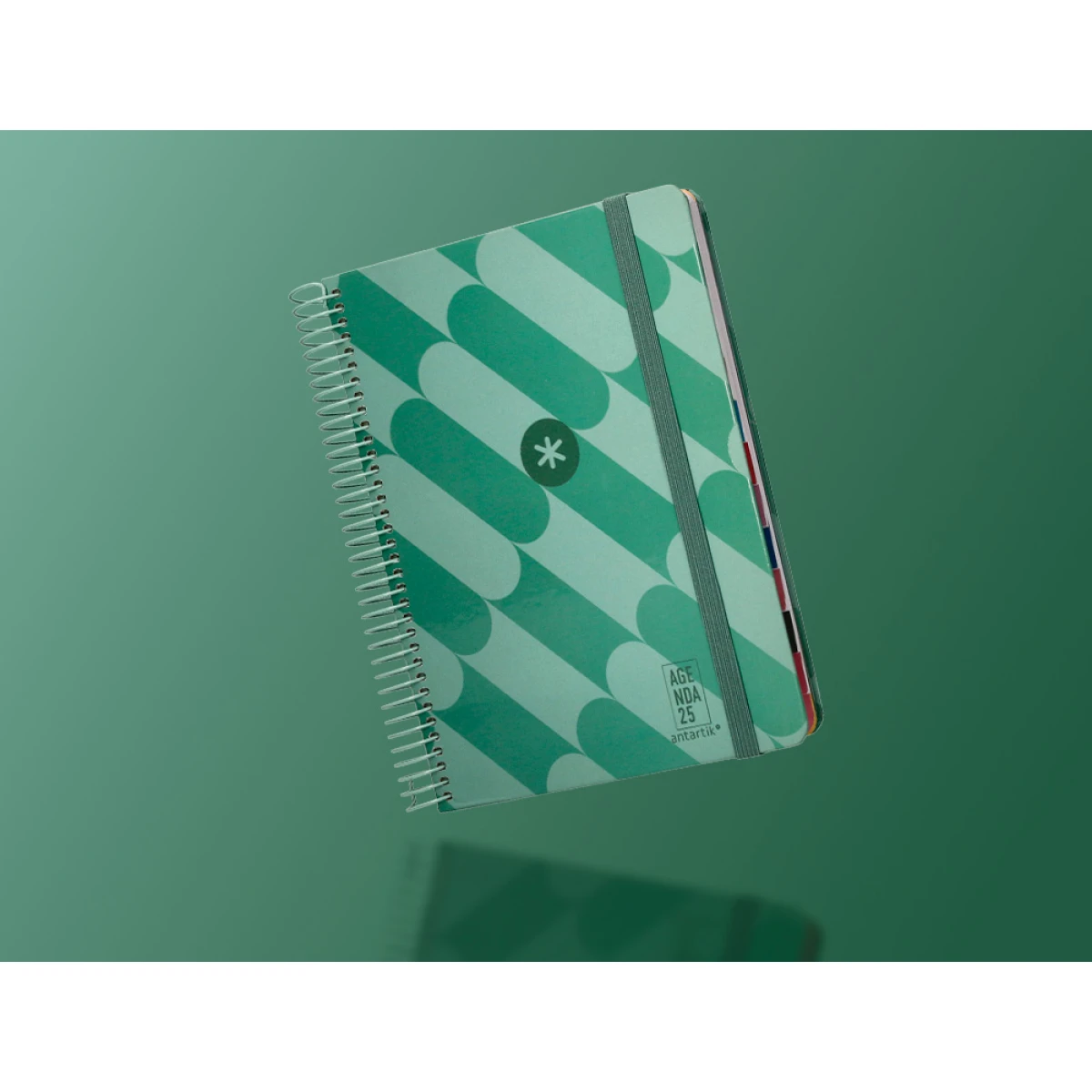 Galery – Agenda encadernada antartik pattern a5+ 2025 dia pagina cor verde papel 80 gr0