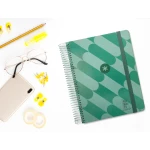 Galery – Agenda encadernada antartik pattern a5+ 2025 dia pagina cor verde papel 80 gr0