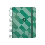 Galery – Agenda encadernada antartik pattern a5+ 2025 dia pagina cor verde papel 80 gr0