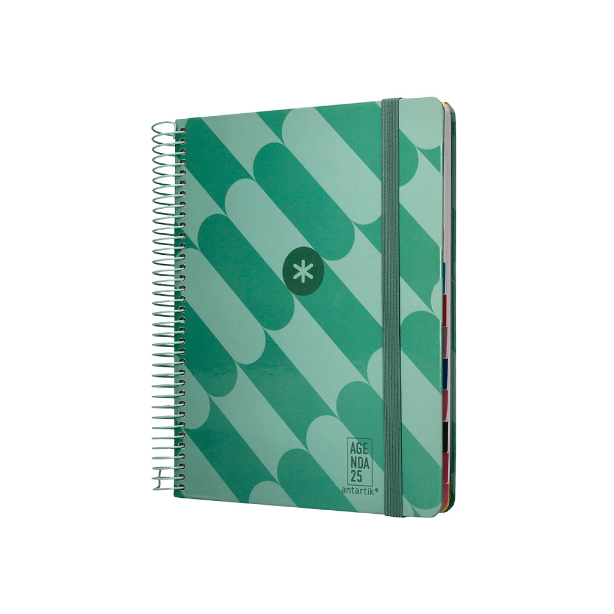 Galery – Agenda encadernada antartik pattern a5+ 2025 dia pagina cor verde papel 80 gr0