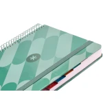 Galery – Agenda encadernada antartik pattern a5+ 2025 dia pagina cor verde papel 80 gr0