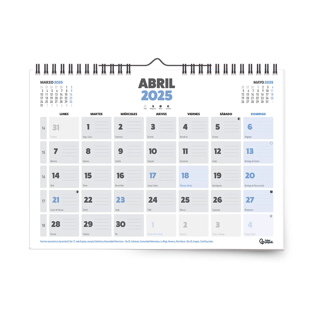 Galery – Calendarios liderpapel 2025 pack de 24 unidades diseños surtidos lote0