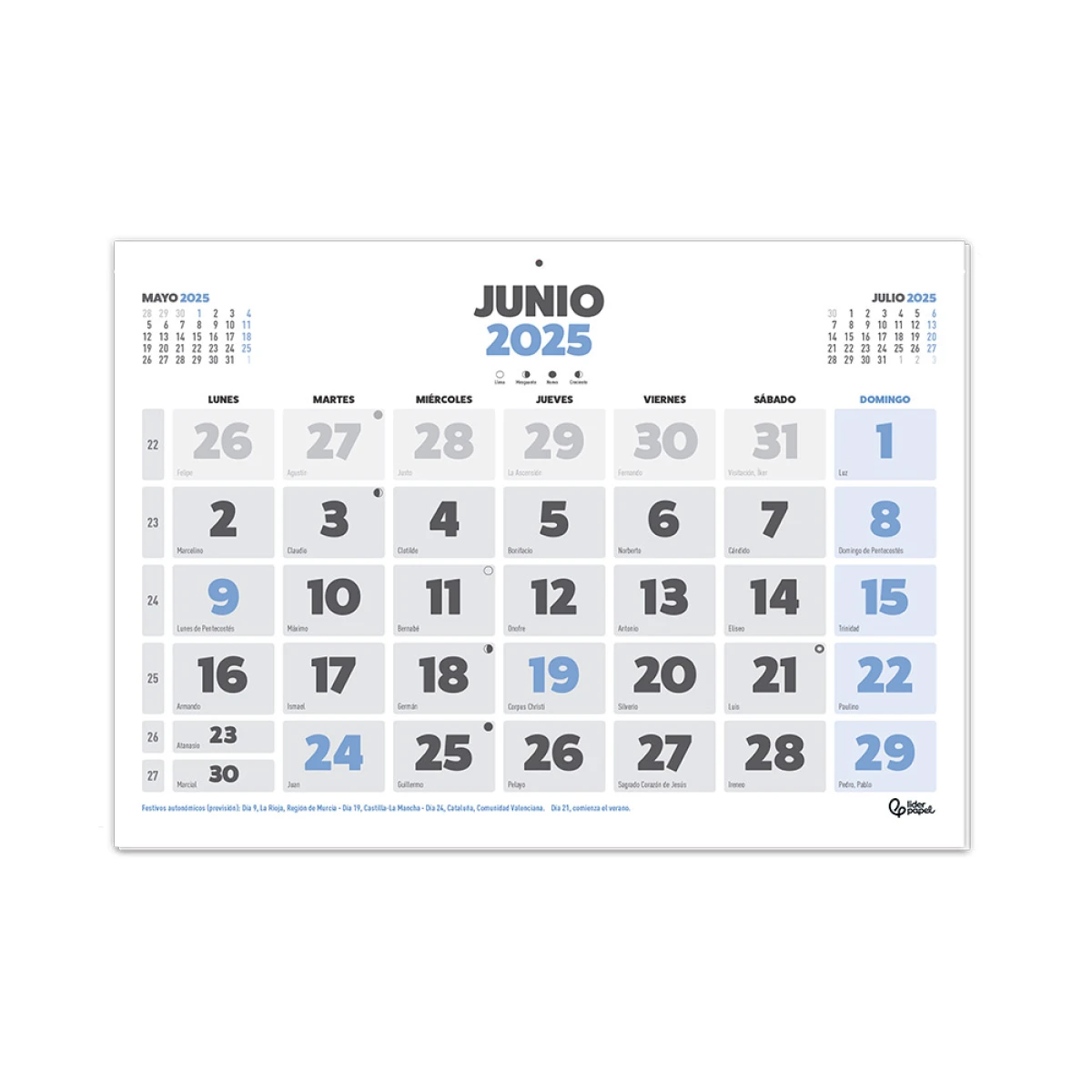 Galery – Calendarios liderpapel 2025 pack de 24 unidades diseños surtidos lote0