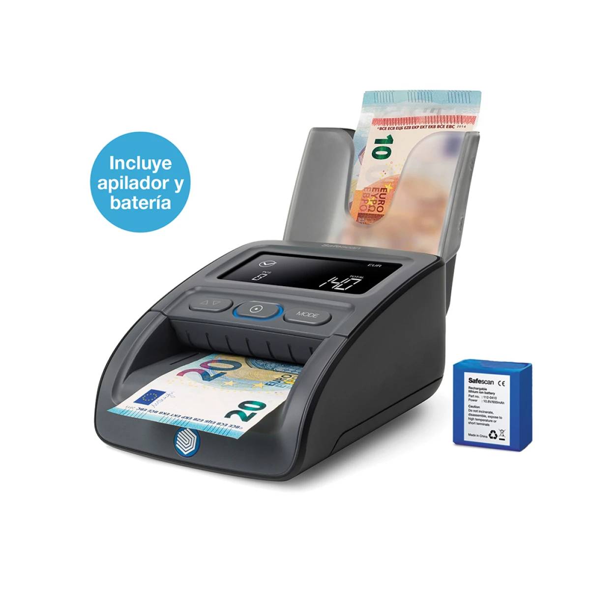 Galery – Detetor e contador de notas falsas safecan 155-s ecra lcd completo 3,8/’ micro sd 156x120x76 mm0