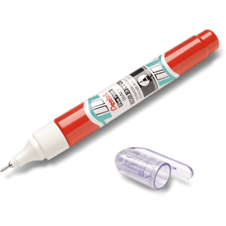 Thumbnail-Corretor Pentel Boligrafo 7ml – Secagem Rápida – Ponta Metálica em Válvula – Cor Corpo Vermelho