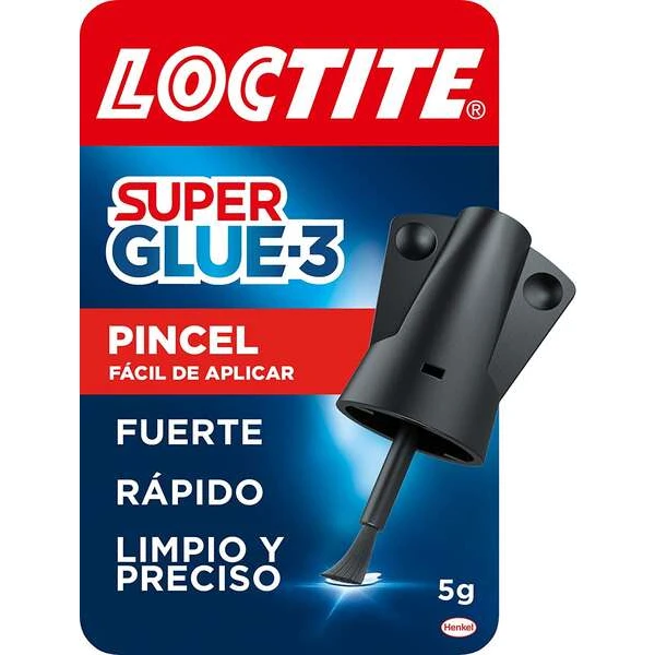 Thumbnail-Loctite Super Glue-3 Brush 5gr – Adesivo Universal Tripla Resistência – Fuerza y Uso Instantaneo – 2640969/2046283/2640782/2641844