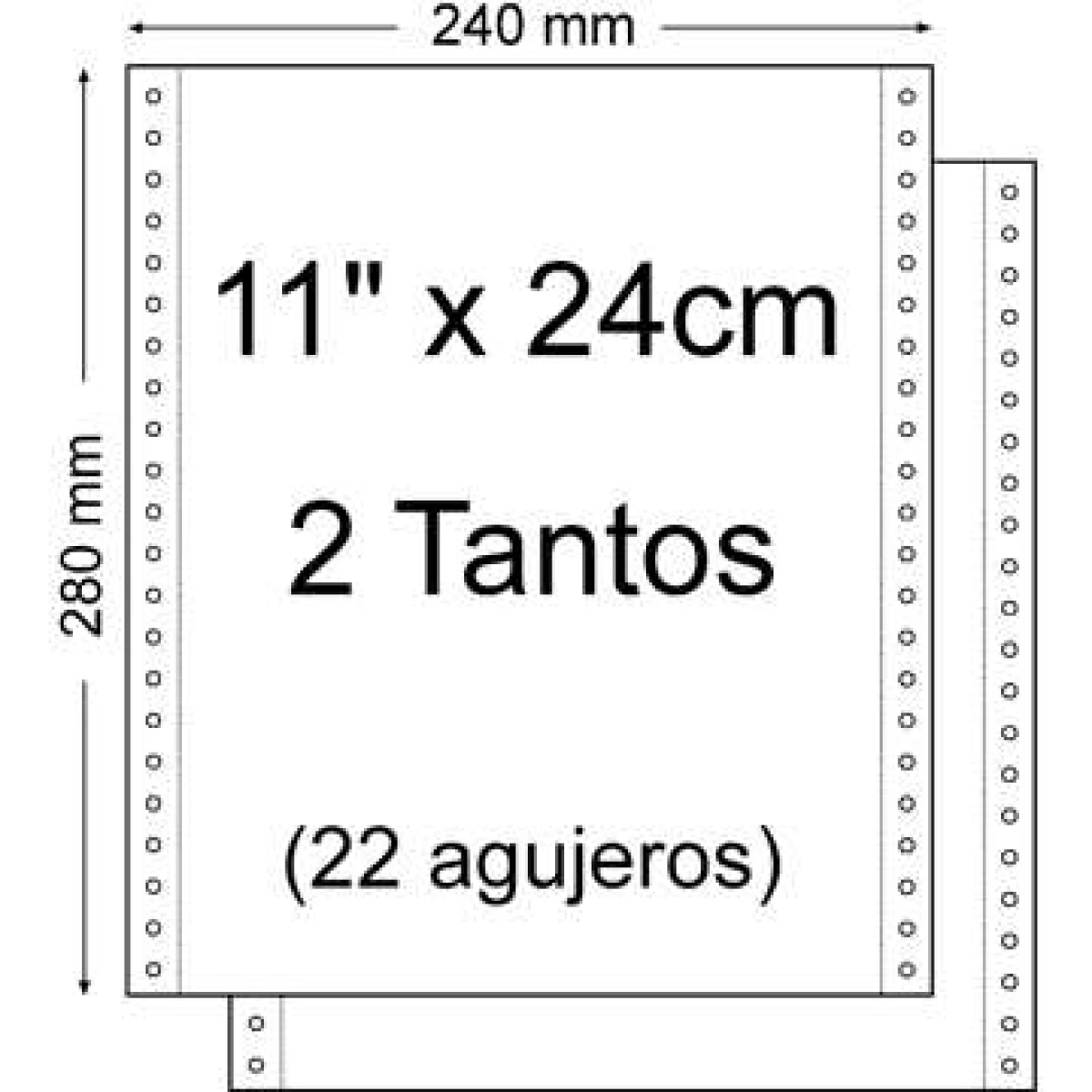 Thumbnail-Papel Contínuo 11″ x 240mm – Conjunto de 2 – Pacote de 1.500 Unidades – Cor Branco