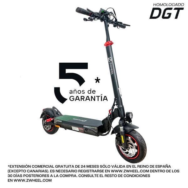 Thumbnail-Motor Scooter Elétrico Zwheel ZRino SE 600W – Suspensão Dianteira e Traseira – Velocidade até 25Km/h – Autonomia até 35km – 3 Modos de Condução – Carga Máxima 120kg – Rodas 10″