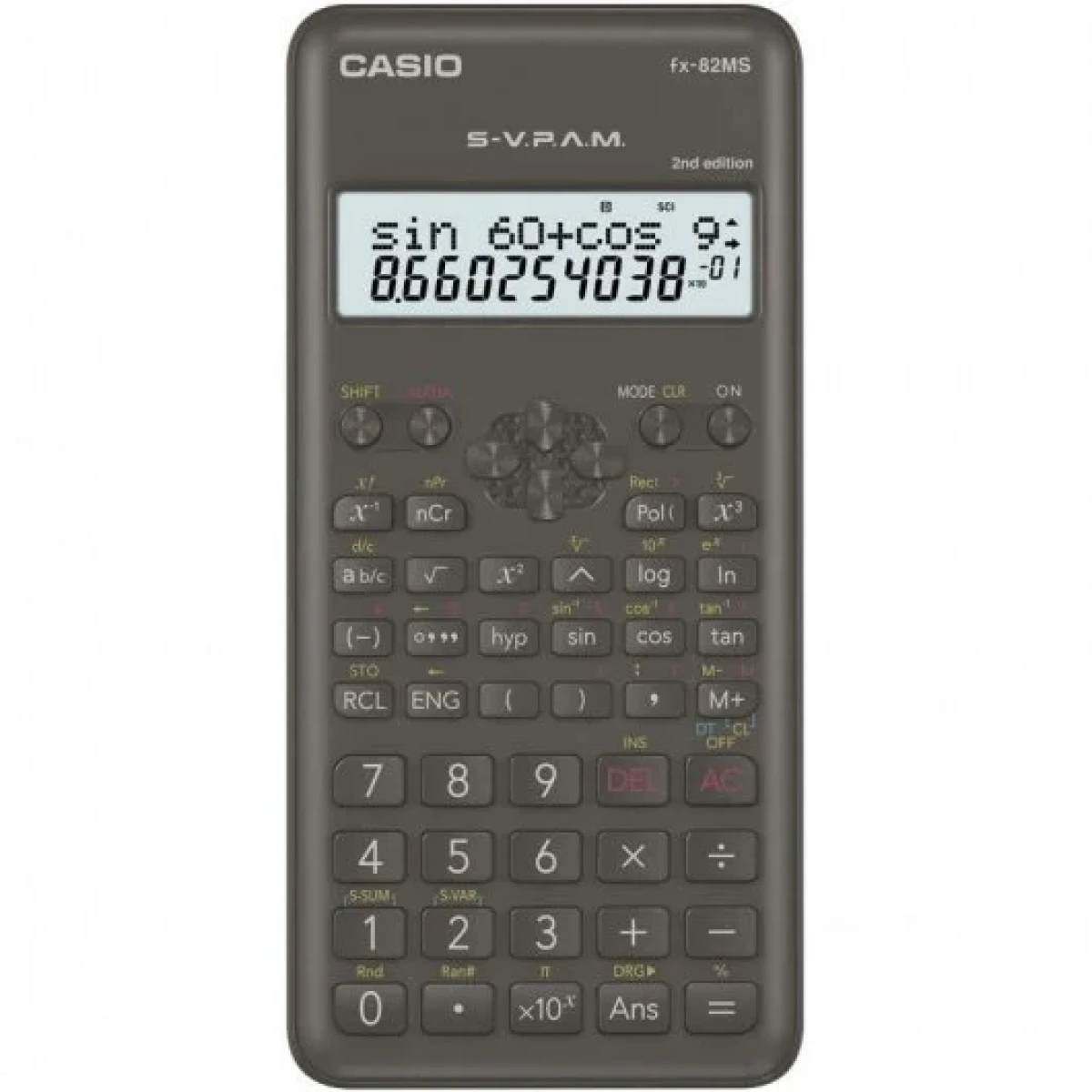 Thumbnail-Calculadora Científica Casio FX-82MS 2ª Ed.- Tela LCD de 2 Linhas – 240 Funções Integradas – 8 Memórias Variáveis – Calculadora de Porcentagem – Fonte de Alimentação 1 Bateria AA