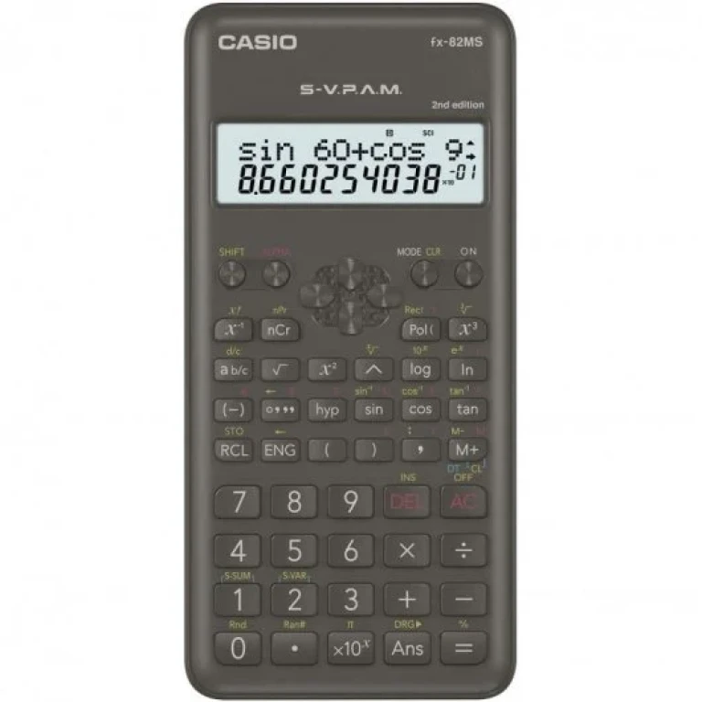 Thumbnail-Calculadora Científica Casio FX-82MS 2ª Ed.- Tela LCD de 2 Linhas – 240 Funções Integradas – 8 Memórias Variáveis – Calculadora de Porcentagem – Fonte de Alimentação 1 Bateria AA