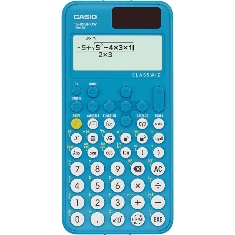 Thumbnail-Calculadora Científica Casio Iberia Classwiz FX-85SP Tela LCD 12 Dígitos – Tabela de Valores, Simplificação de Frações, Divisão Inteira etc… – Capa Protetora – Cor Azul