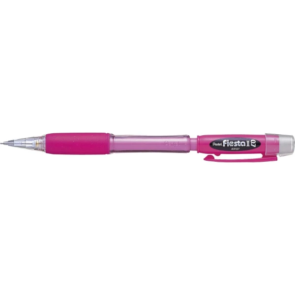 Thumbnail-Lápis Pentel Fiesta II HB 0,7mm com Borracha – Inclui 2 Recargas – Punho de Borracha – Design Ergonômico – Cor Rosa