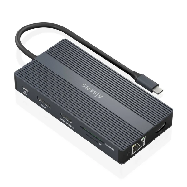 Thumbnail-AISENS ASUC-12P017-GR base & duplicador de portas Com fios USB 3.2 Gen 1 (3.1 Gen 1) Type-C Cinzento