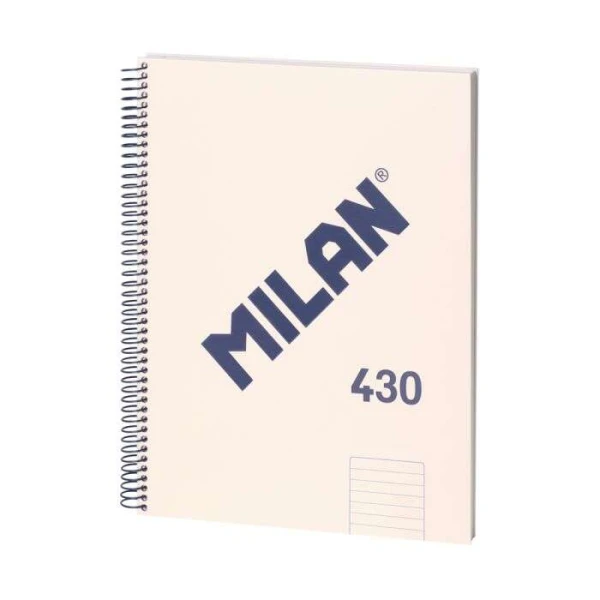 Thumbnail-Caderno Espiral Série Milan 1918 Formato A4 Forrado 7mm – 80 Folhas de 95 gr/m2 – Microperfurado, 4 Furos – Cor Bege