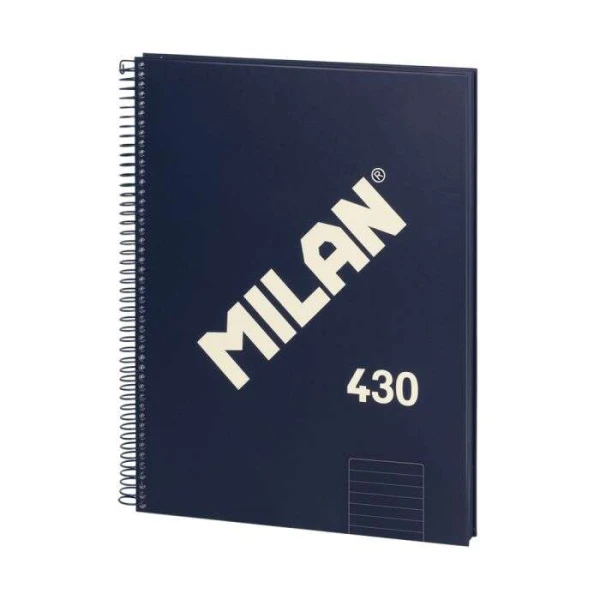 Thumbnail-Caderno Espiral Série Milan 1918 Formato A4 Forrado 7mm – 80 Folhas de 95 gr/m2 – Microperfurado, 4 Furos – Cor Azul Escuro