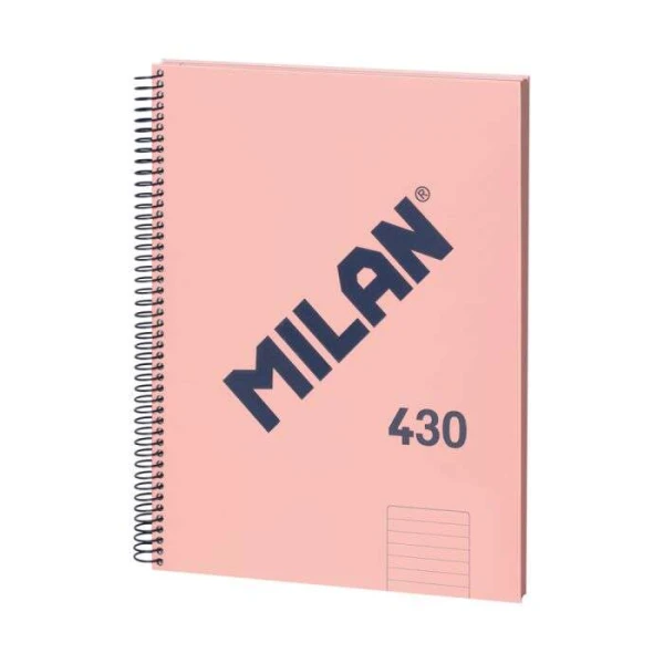 Thumbnail-Caderno Espiral Série Milan 1918 Formato A4 Forrado 7mm – 80 Folhas de 95 gr/m2 – Microperfurado, 4 Furos – Cor Rosa