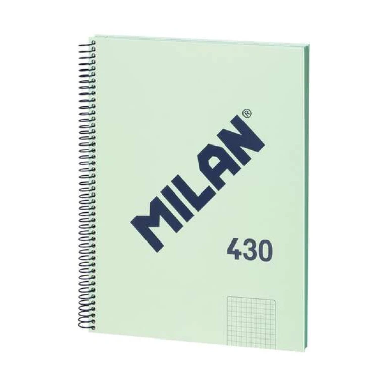 Thumbnail-Milan Serie 1918 Cuaderno Spiral Formato A4 Quadricula 5x5mm – 80 Folhas de 95 gr/m2 – Microperfurado, 4 Furos – Cor Verde