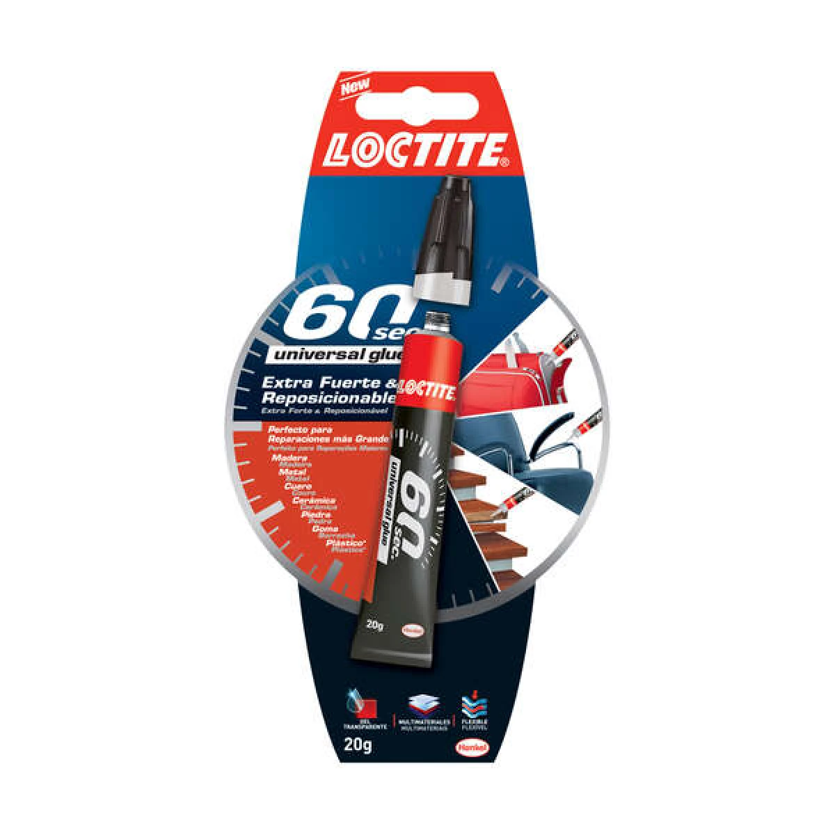 Thumbnail-Loctite 60Sec Cola Extra Forte 20gr – Adere em 60 Segundos – Adesivo Reposicionável em Gel Transparente – Ideal para Superfícies Verticais