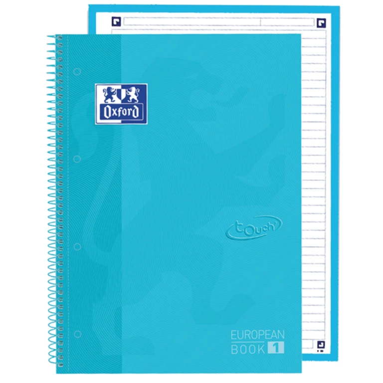 Thumbnail-Oxford School Touch Europeanbook 1 Caderno A4+ 80 Folhas Microperfurado 1 Linha – Capa Extra Longa – Cor Azul