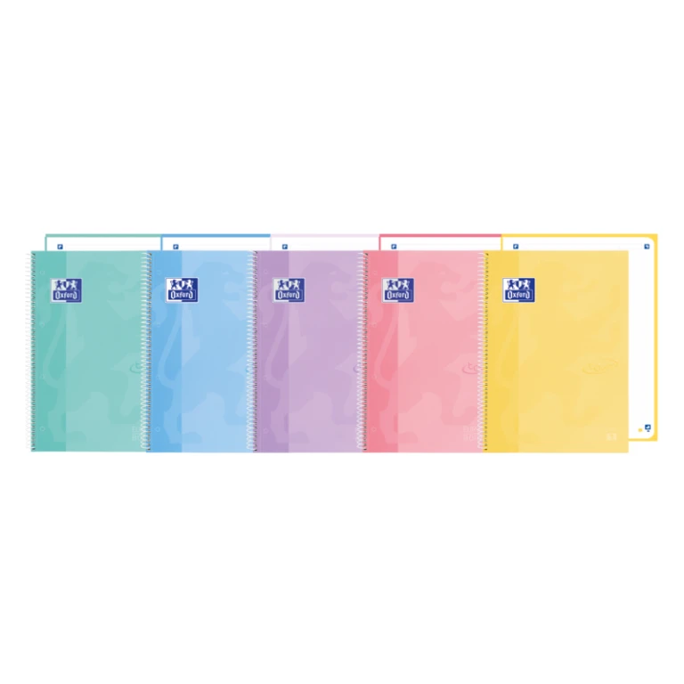 Thumbnail-Oxford School Touch Europeanbook 1 Cuaderno A4+ 80 Folhas icroperforadas Pontos Listrados – Capa Extra – Cores Pastel Sortidas