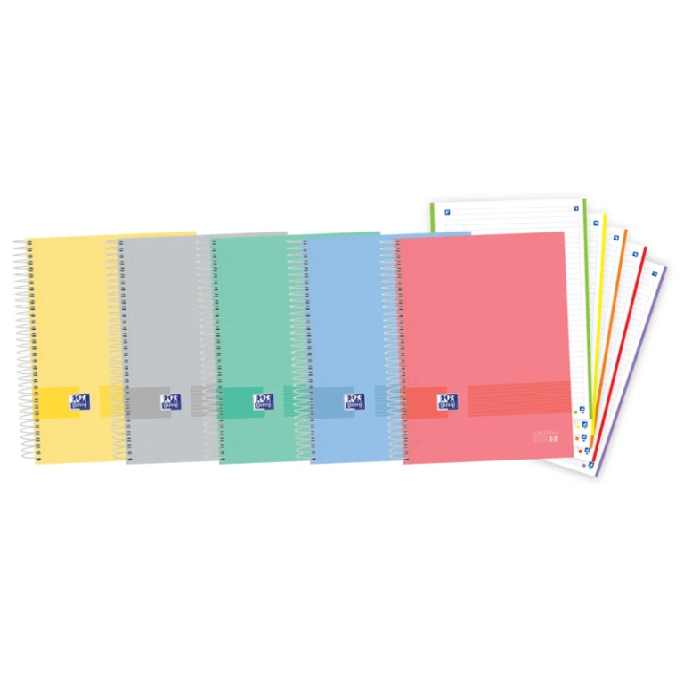 Thumbnail-Oxford & You A4+ Europeanbook – Capa Extra Resistente – 5 Cores Sortidas – 120 Folhas