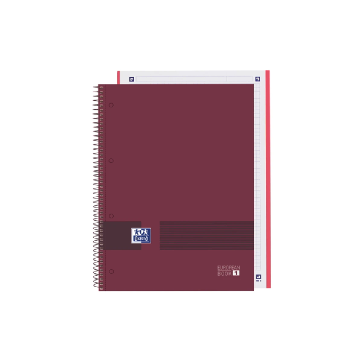 Thumbnail-Oxford & You Europeanbook A4+ Capa Extra – Caderno de 80 Folhas – Tamanho A4+ – Grelha 5×5 – Cor Bordeaux