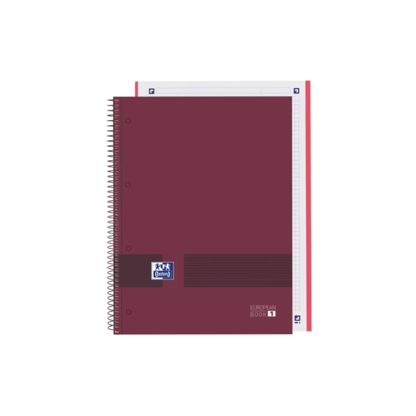 Thumbnail-Oxford & You Europeanbook A4+ Capa Extra – Caderno de 80 Folhas – Tamanho A4+ – Grelha 5×5 – Cor Bordeaux