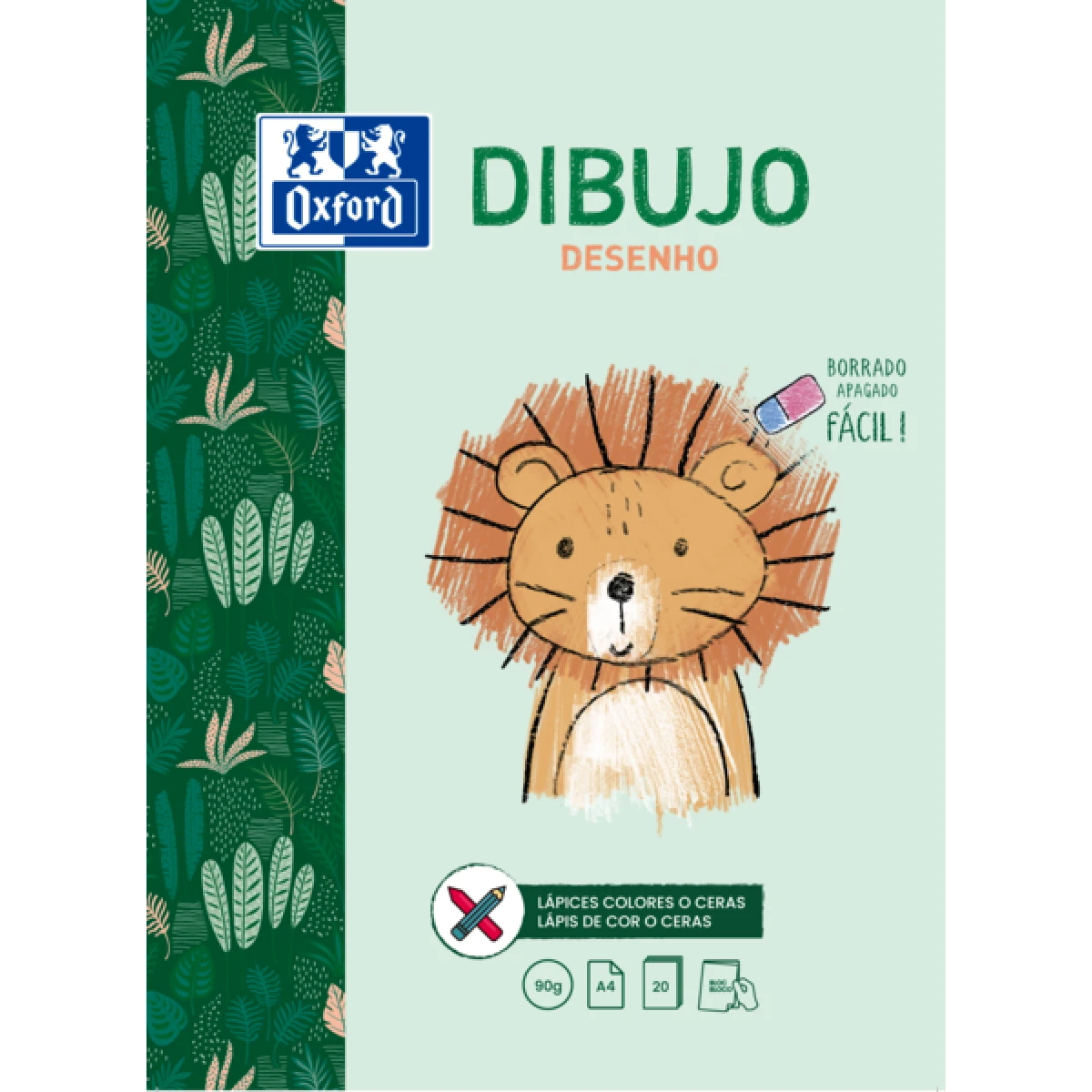 Thumbnail-Oxford Dibujo Infantil/Lazer – Bloco Colado A4 – Capa Mole/Capa Traseira Rígida – 20 Folhas 90gr