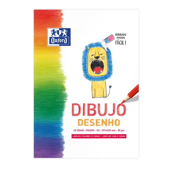 Thumbnail-Bloco Colado Desenho/Lazer Infantil Oxford A3 – Capa Mole/Capa Traseira Rígida – 20 Folhas 90gr – Ideal para Desenhar e Colorir