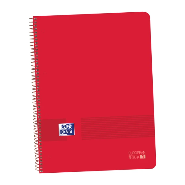 Thumbnail-Oxford Live&Go A4+ Europeanbook – Capa Plástica – 80 Folhas – Tamanho 1,5×5 – Cor Vermelho