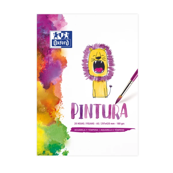 Thumbnail-Bloco de Pintura/Lazer Infantil Oxford Cololado A3 – Capa Mole/Capa Traseira Dura – 20 Folhas – 180gr