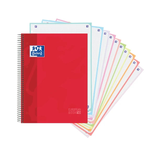 Thumbnail-Oxford School Classic A4+ Europeanbook – Capa Extradura – 150 Folhas – Cor Vermelho