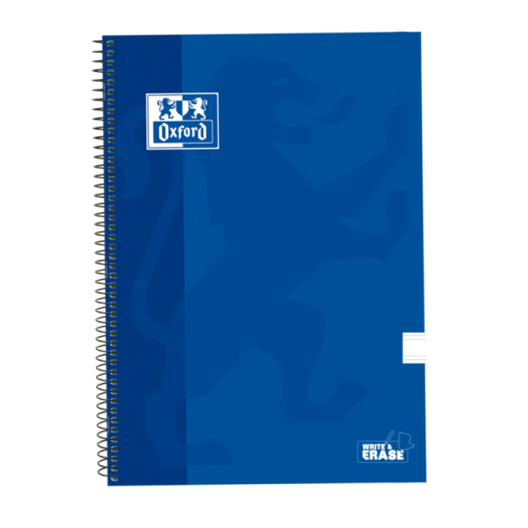 Thumbnail-Oxford School Classic Cuaderno Spiral Cover Extradura Write&Erase – Regra 2,5 mm com margem – 80 folhas – cor azul marinho