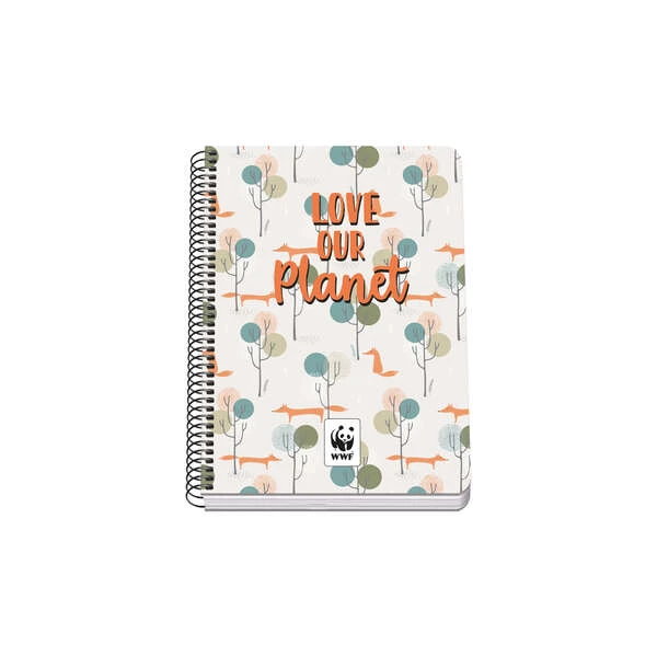 Thumbnail-Caderno Dohe A5 – Capa de papelão laminado – Impressão colorida – Laminado brilhante – Capas impressas – Encadernação espiral metálica preta – 80 folhas de papel offset 90gr