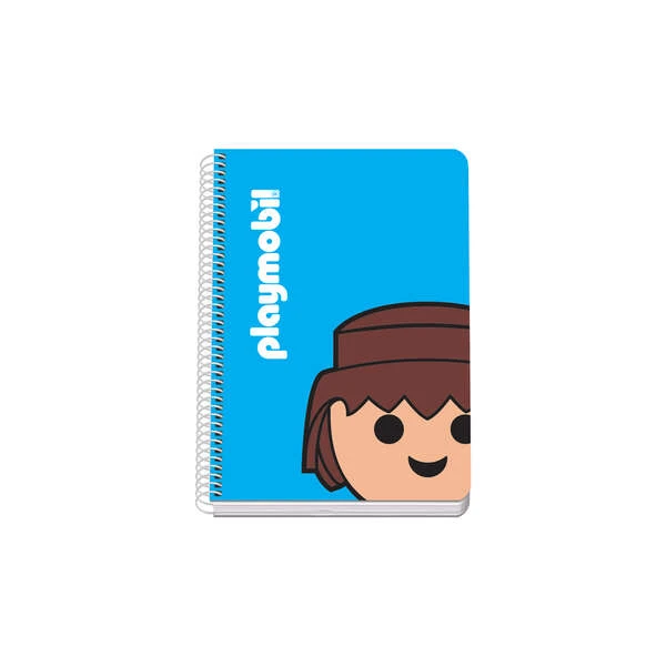 Thumbnail-Dohe Playmobil Cuaderno Spiral A5 Quadricula 4×4 80 folhas em Papel Offset 90gr – Capa Impressa em cores e Laminada em Brilho – Guardas Impressas