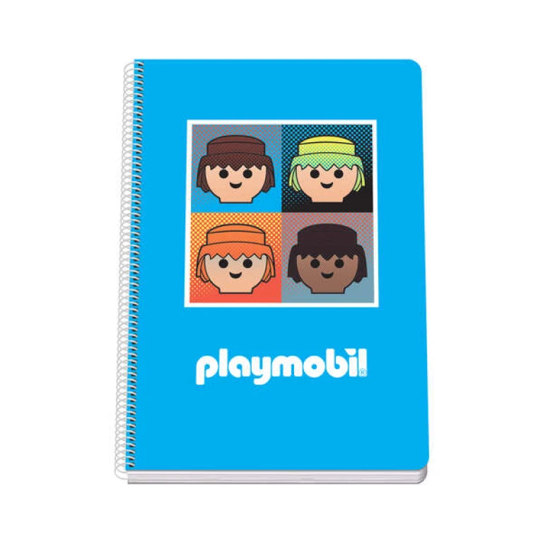 Thumbnail-Dohe Playmobil Cuaderno Spiral Folio Quadricula 4×4 80 folhas em Papel Offset 90gr – Capa Impressa em cores e Laminada em Brilhante – Guardas Impressas