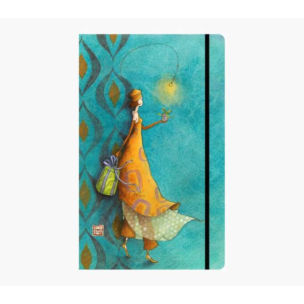 Thumbnail-Pictura Gaëlle Boissonnard Caderno Capa Dura – 13x21cm – Fecho com Fita Elástica – Fita de Cetim para Marcar a Página – 192 Páginas com Linhas